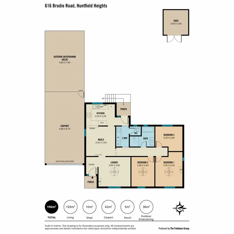Floorplan of Homely house listing, 616 Brodie Road, Huntfield Heights SA 5163