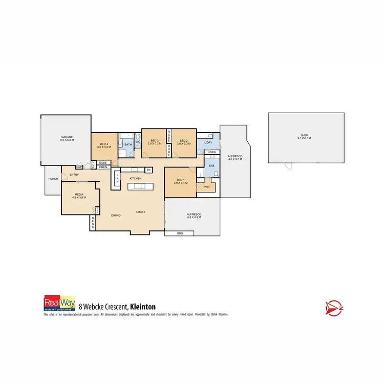 Floorplan of Homely house listing, 8 Webcke Crescent, Kleinton QLD 4352