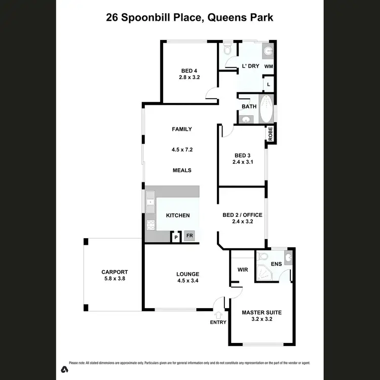 Floorplan of Homely house listing, 26 Spoonbill Place, Queens Park WA 6107