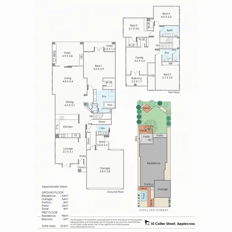 Floorplan of Homely house listing, 10 Collier Street, Applecross WA 6153