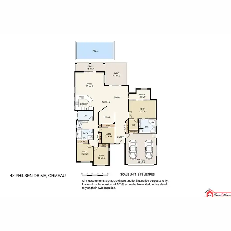 Floorplan of Homely house listing, 43 Philben Drive, Ormeau QLD 4208