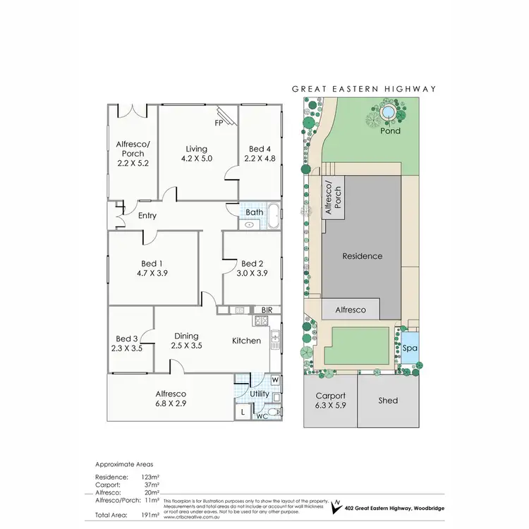 Floorplan of Homely house listing, 402 Great Eastern, Woodbridge WA 6056