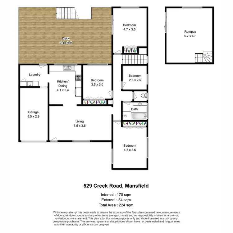 Floorplan of Homely house listing, 529 Creek Road, Mansfield QLD 4122