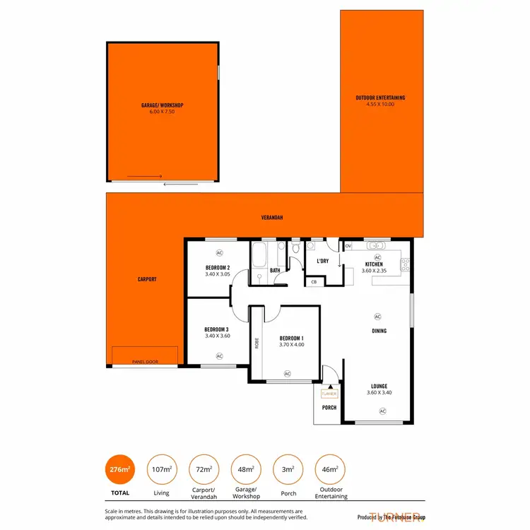 Floorplan of Homely house listing, 13 Heggaton Terrace, Newton SA 5074