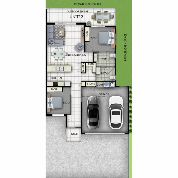 Floorplan of Homely unit listing, 12/42 Totness Street, Torquay QLD 4655