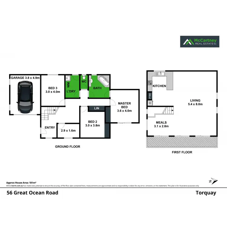 Floorplan of Homely house listing, 56 Great Ocean Road, Torquay VIC 3228