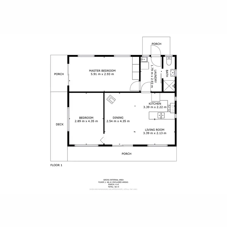 Floorplan of Homely house listing, 1 Baring Court, Triabunna TAS 7190