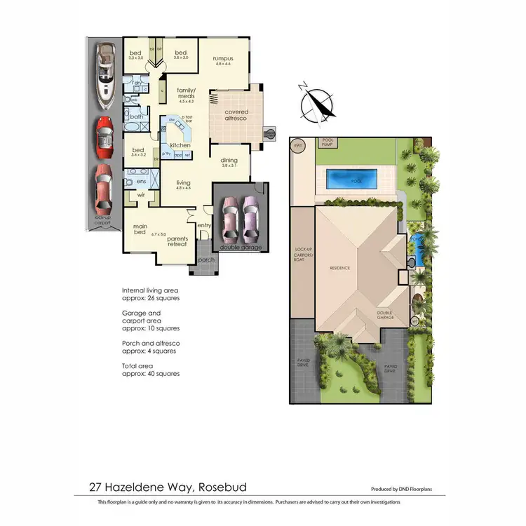 Floorplan of Homely house listing, 27 Hazeldene Way, Rosebud VIC 3939