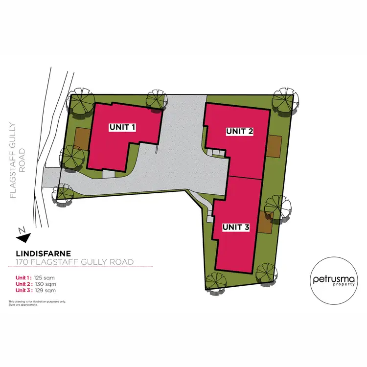 Floorplan of Homely unit listing, 1-3/170 Flagstaff Gully Road, Lindisfarne TAS 7015