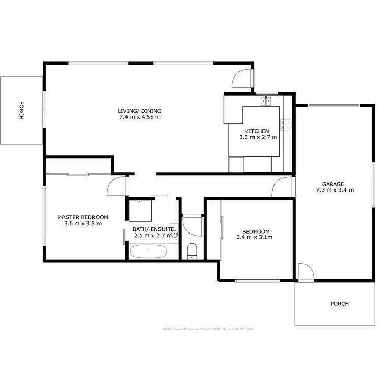 Floorplan of Homely unit listing, 6/67 Menin Drive, Brighton TAS 7030