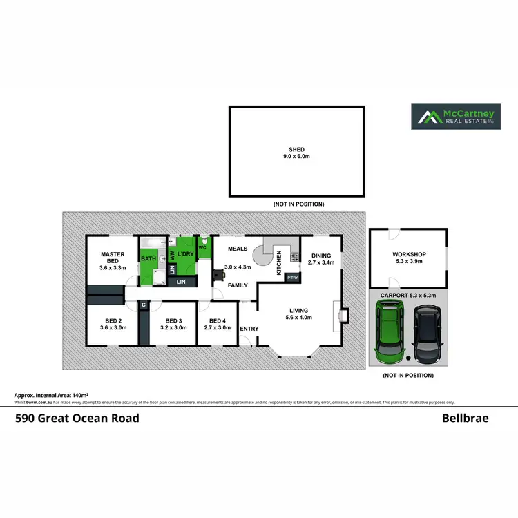 Floorplan of Homely house listing, 590 Great Ocean Road, Bellbrae VIC 3228