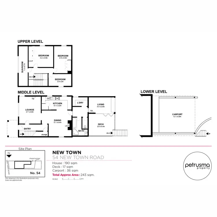 Floorplan of Homely house listing, 54 New Town Road, New Town TAS 7008