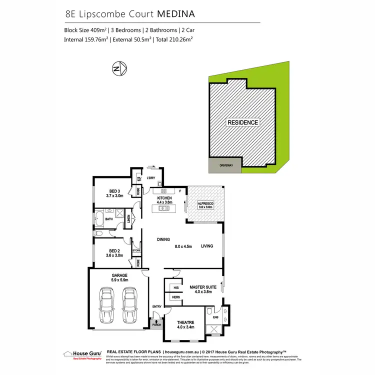 Floorplan of Homely house listing, 8E Lipscombe Court, Medina WA 6167