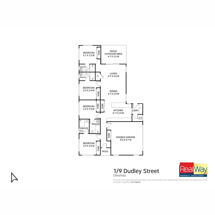 Floorplan of Homely unit listing, 1/9 Dudley Street, Chinchilla QLD 4413