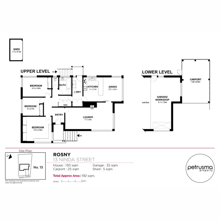 Floorplan of Homely house listing, 13 Ninda Street, Rosny TAS 7018