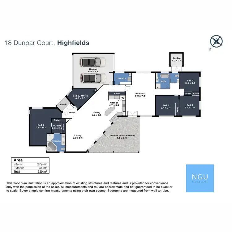 Floorplan of Homely house listing, 18 Dunbar Court, Highfields QLD 4352
