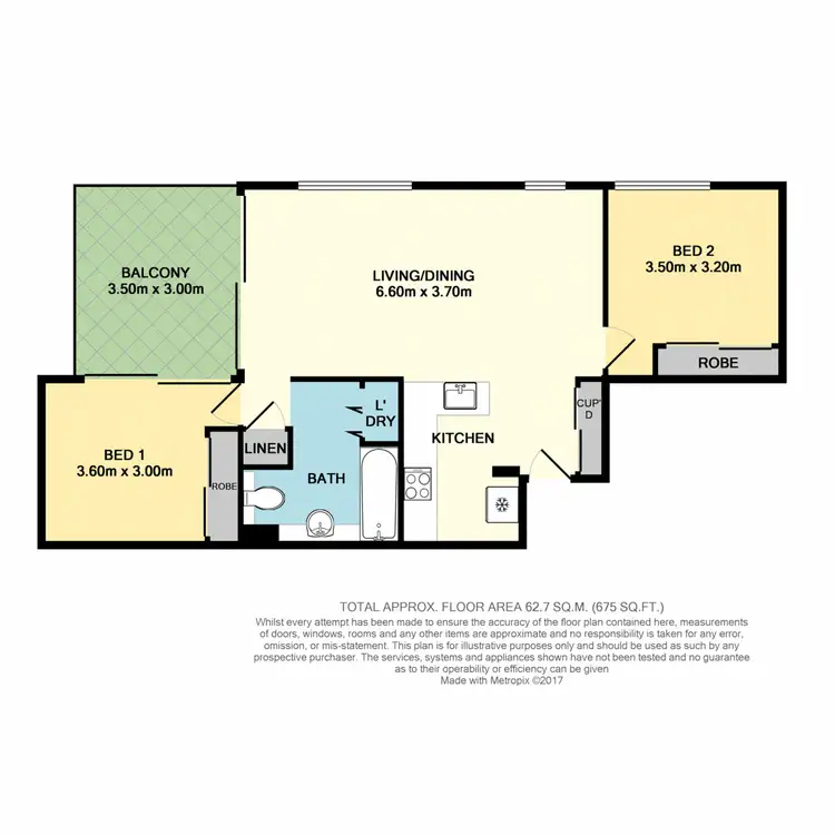 Floorplan of Homely apartment listing, 112/51 Hope Street, Spring Hill QLD 4000