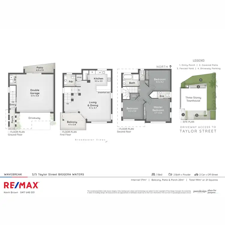 Floorplan of Homely townhouse listing, 3/5 Taylor Street, Biggera Waters QLD 4216