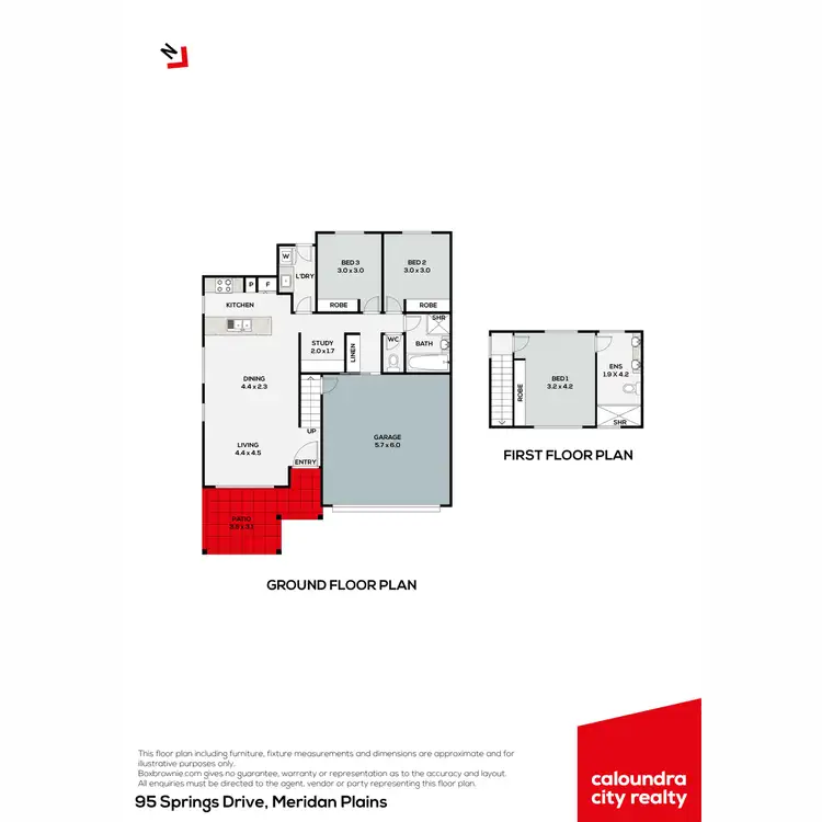 Floorplan of Homely semi-detached listing, 95 Springs Drive, Meridan Plains QLD 4551