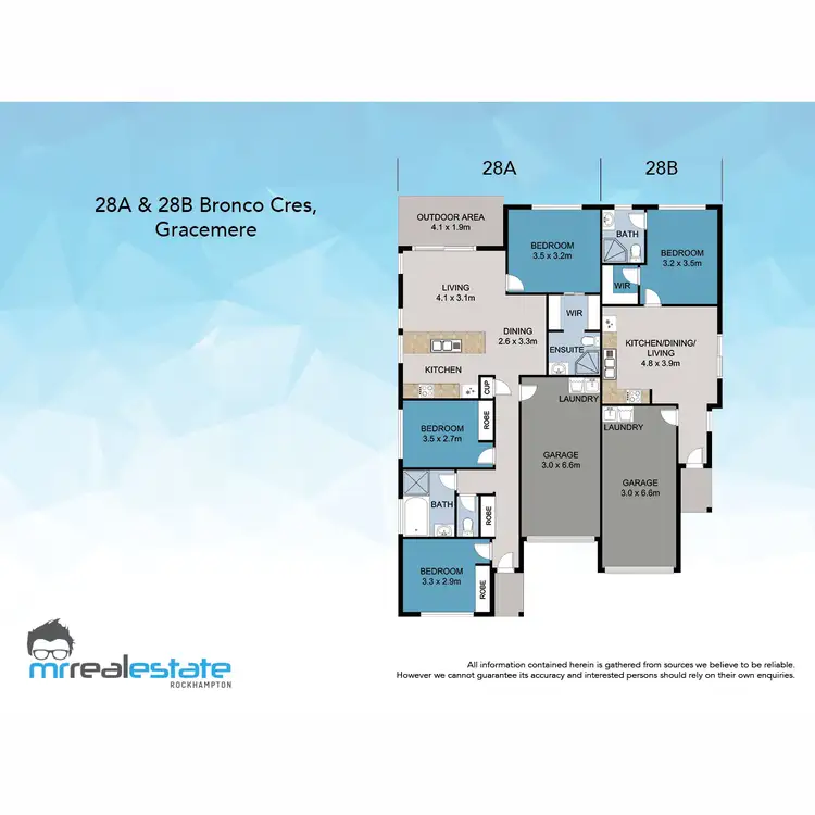 Floorplan of Homely house listing, 28 a & b Bronco Crescent, Gracemere QLD 4702