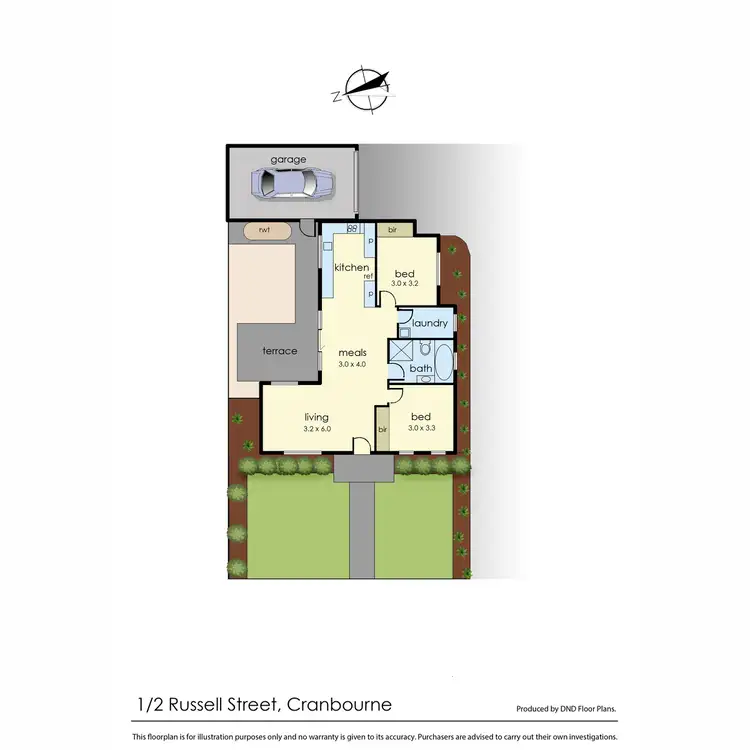 Floorplan of Homely unit listing, 1/2 Russell Street, Cranbourne VIC 3977