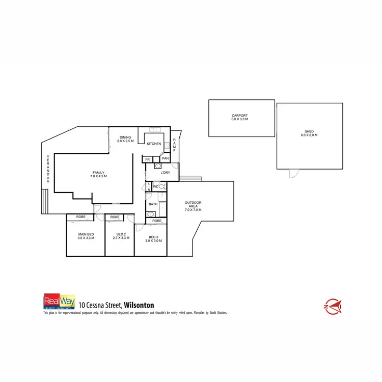 Floorplan of Homely house listing, 10 Cessna Street, Wilsonton QLD 4350