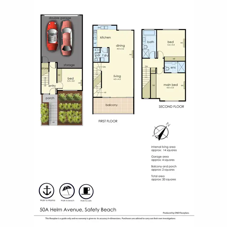 Floorplan of Homely townhouse listing, 50A Helm Avenue, Safety Beach VIC 3936