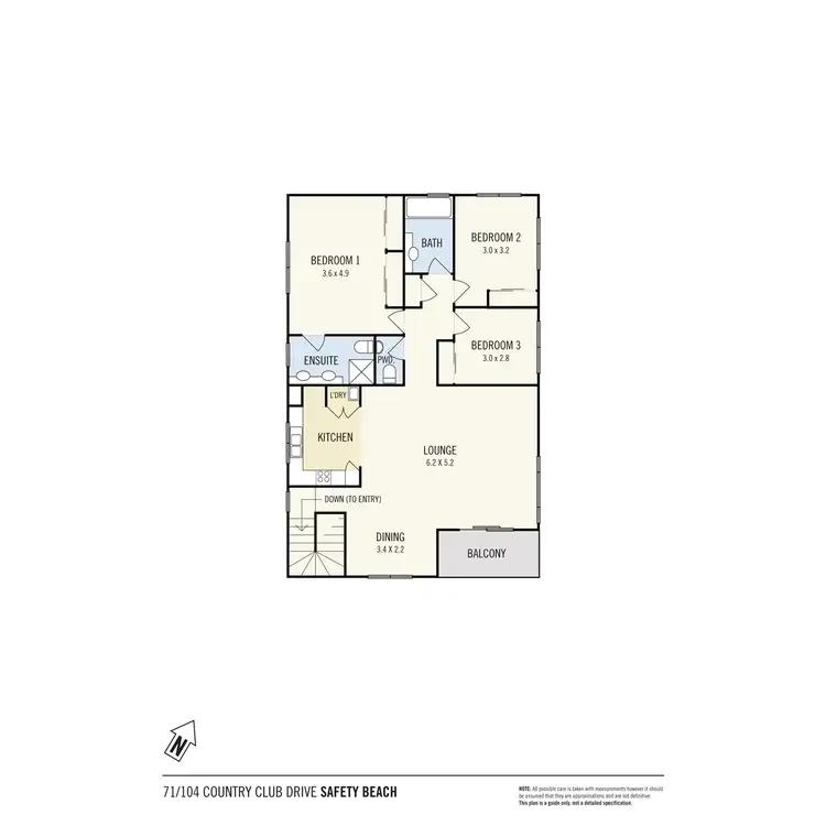 Floorplan of Homely townhouse listing, 71/104 Country Club Drive, Safety Beach VIC 3936