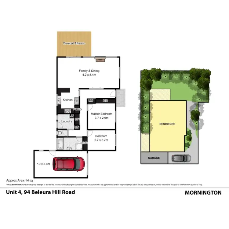Floorplan of Homely unit listing, 4/94 Beleura Hill Road, Mornington VIC 3931
