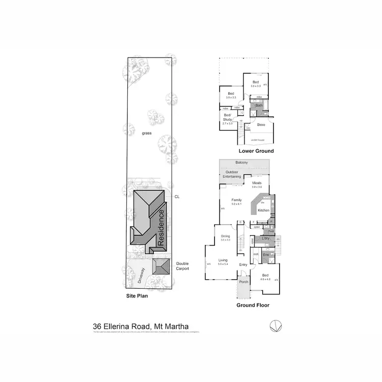 Floorplan of Homely house listing, 36 Ellerina Road, Mount Martha VIC 3934