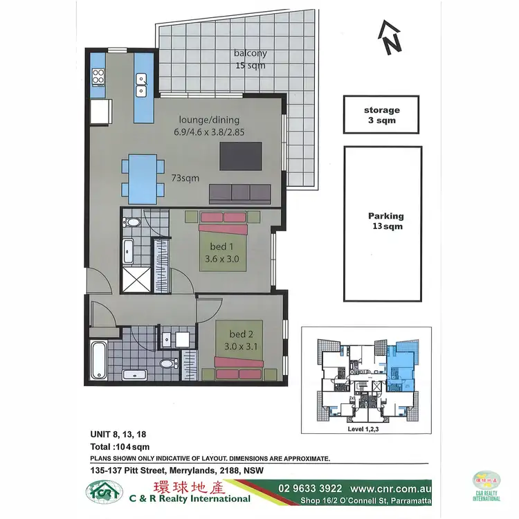 Floorplan of Homely apartment listing, 18/135-137 Pitt Street, Merrylands NSW 2160