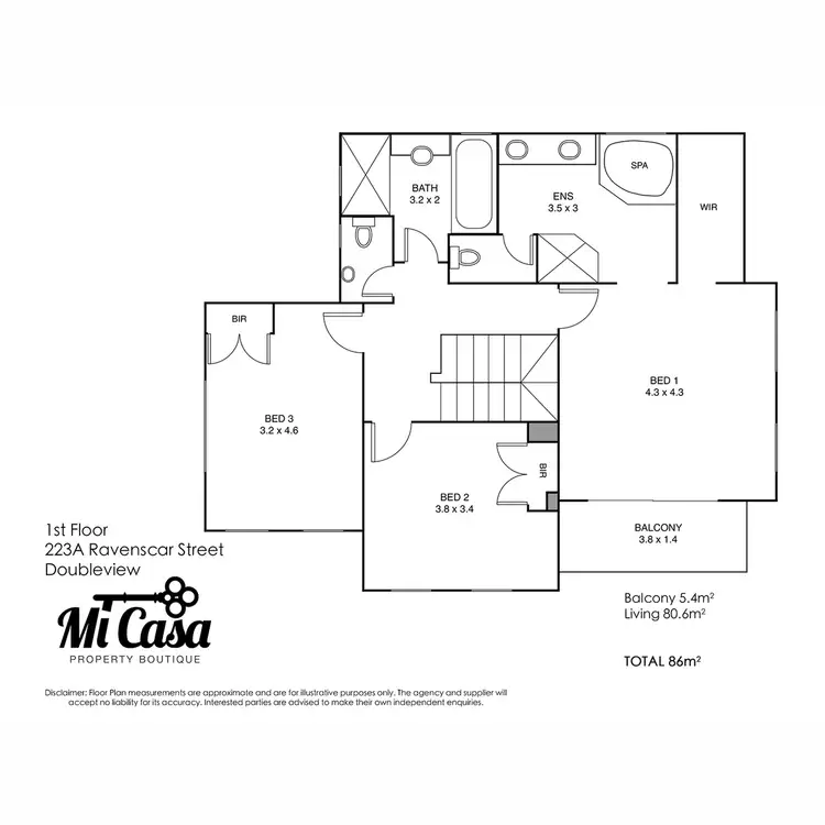 Floorplan of Homely house listing, 223A Ravenscar Street, Doubleview WA 6018