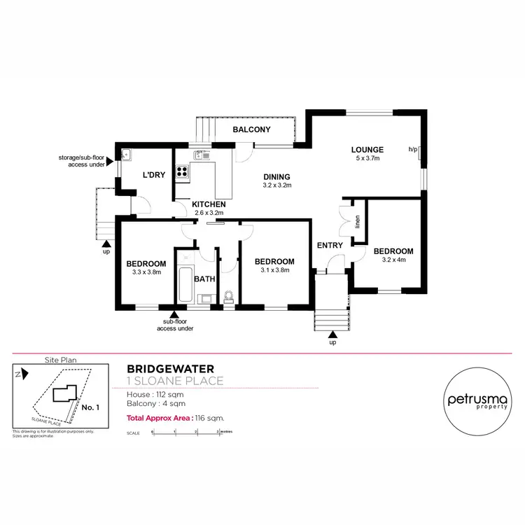 Floorplan of Homely house listing, 1 Sloane Place, Bridgewater TAS 7030