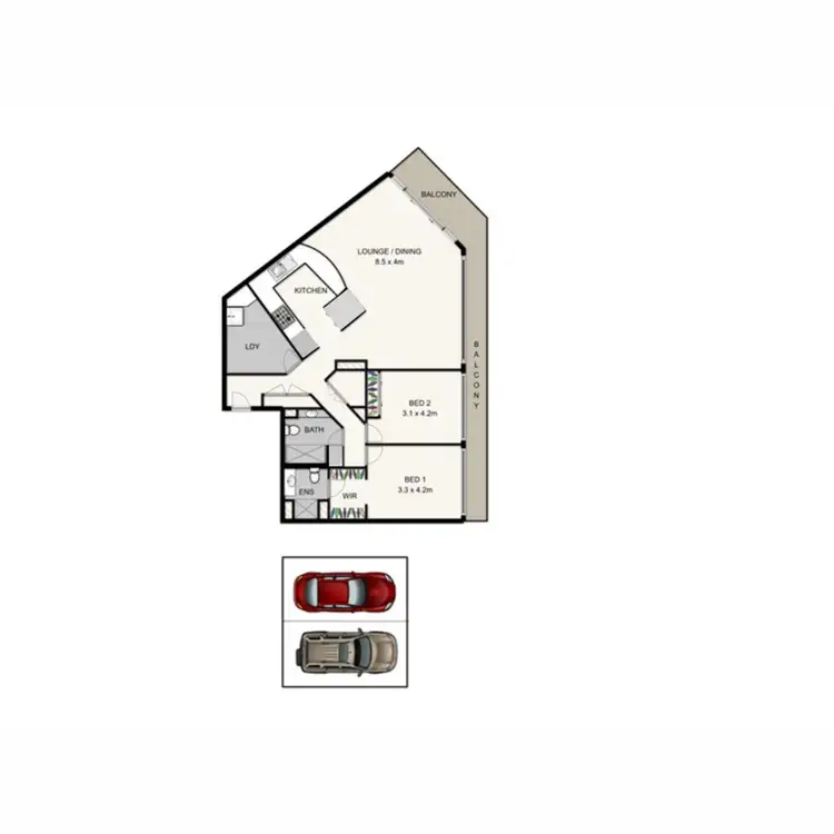 Floorplan of Homely apartment listing, 9/69 Leichhardt Street, Spring Hill QLD 4000