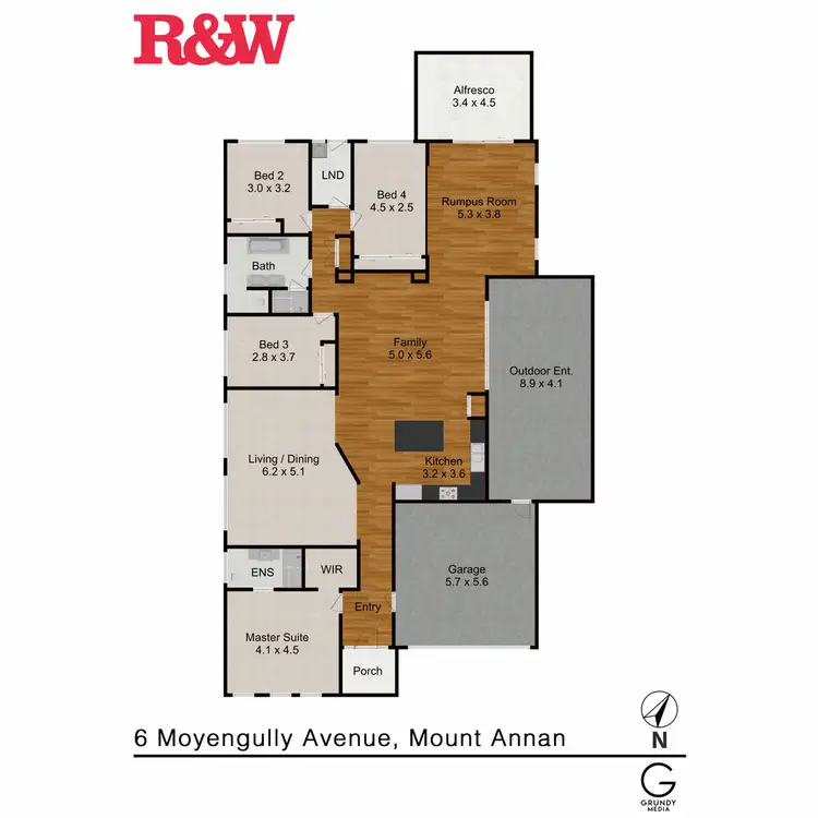 Floorplan of Homely house listing, 6 Moyengully Avenue, Mount Annan NSW 2567