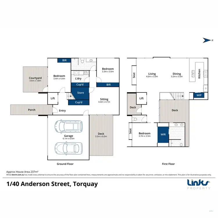 Floorplan of Homely terrace listing, 1/40 Anderson Street, Torquay VIC 3228