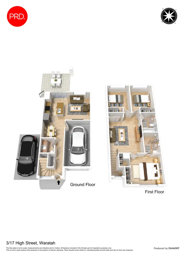 Floorplan of Homely townhouse listing, 3/17 High Street, Waratah NSW 2298