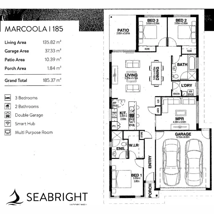 Floorplan of Homely house listing, 15 Seabright Circuit, Jacobs Well QLD 4208