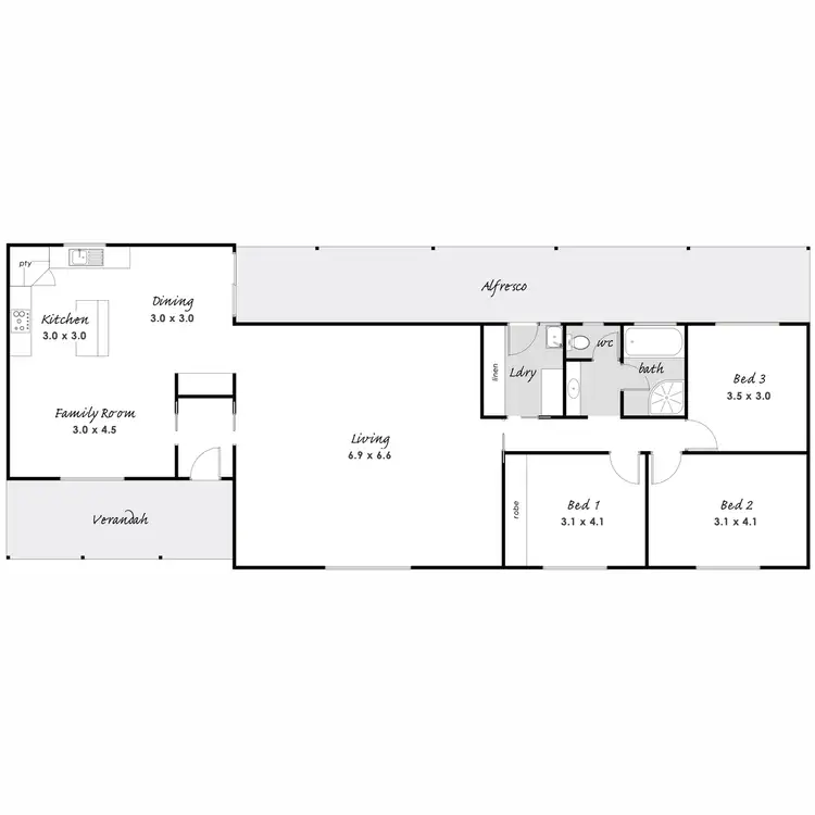 Floorplan of Homely house listing, 17 Benjamin Road, Poonindie SA 5607