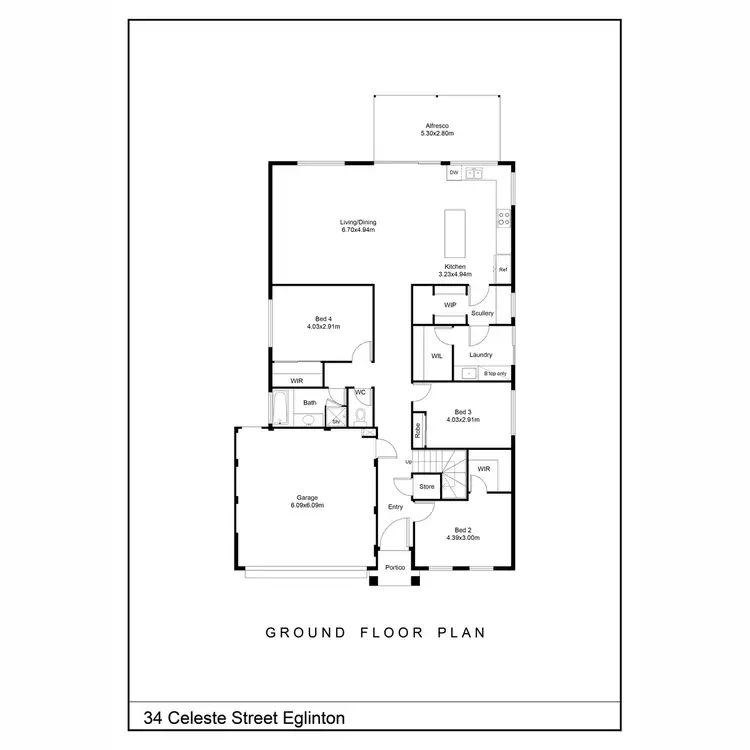 Floorplan of Homely house listing, 34 Celeste Street, Eglinton WA 6034