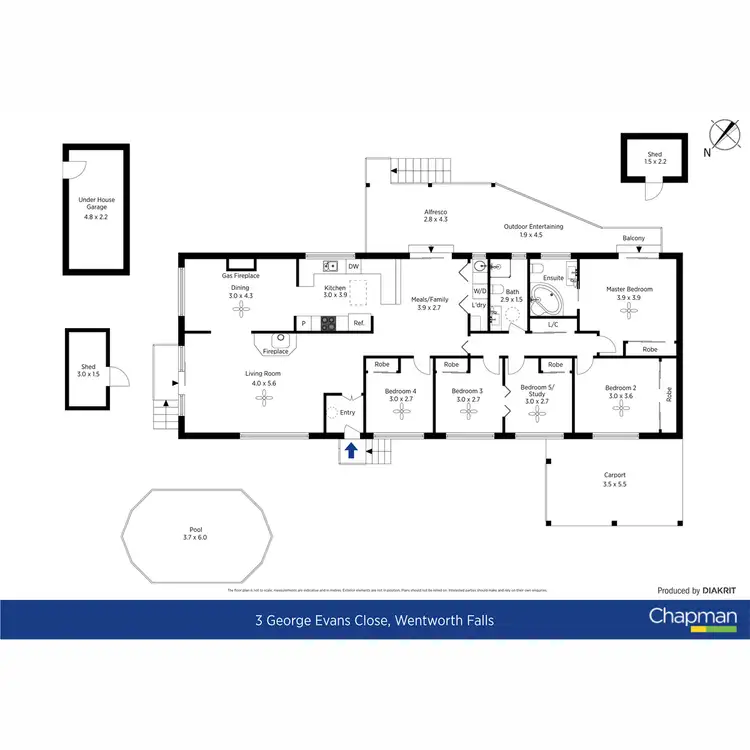 Floorplan of Homely house listing, 3 George Evans Close, Wentworth Falls NSW 2782