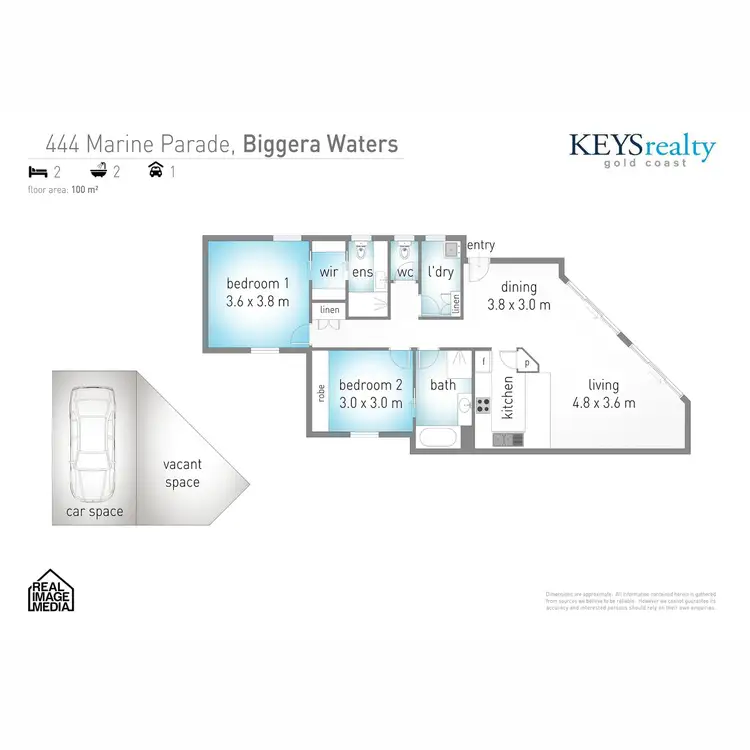 Floorplan of Homely apartment listing, 5/444 Marine Parade, Biggera Waters QLD 4216