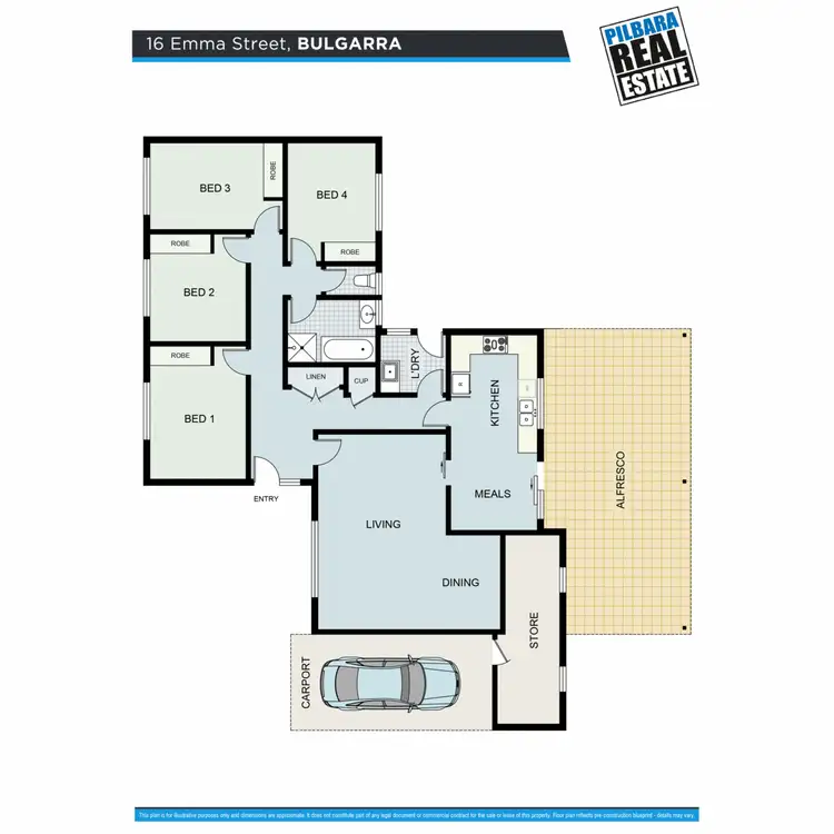 Floorplan of Homely house listing, 16 Emma Street, Bulgarra WA 6714