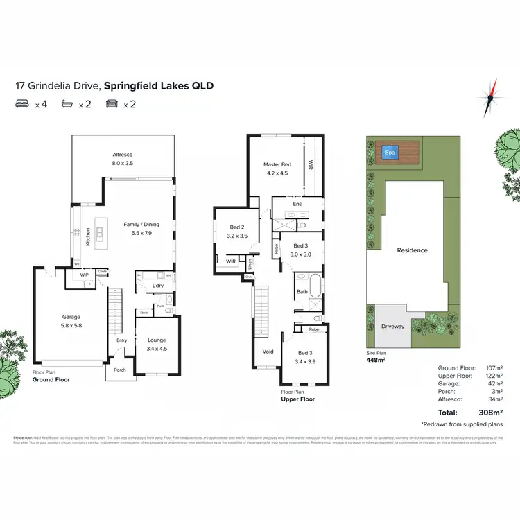 Floorplan of Homely house listing, 17 Grindelia Drive, Springfield Lakes QLD 4300