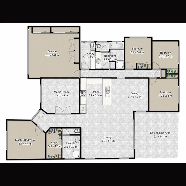 Floorplan of Homely house listing, 1 Thomas Hilton Place, Nerang QLD 4211