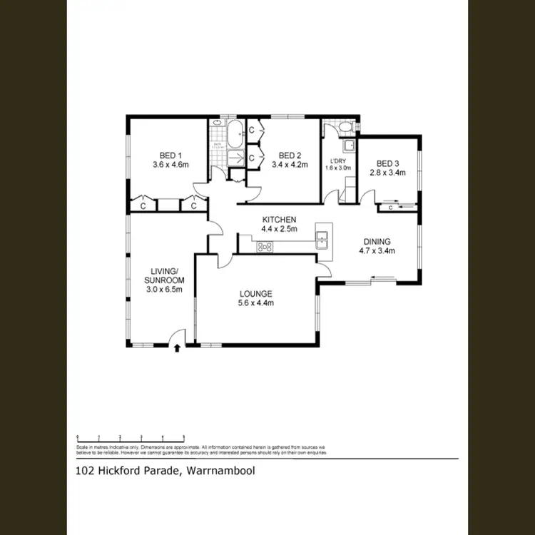 Floorplan of Homely house listing, 102 Hickford Parade, Warrnambool VIC 3280