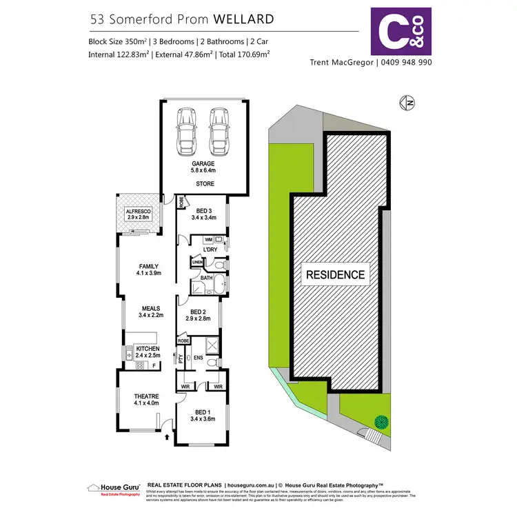 Floorplan of Homely house listing, 53 Somerford Promenade, Wellard WA 6170
