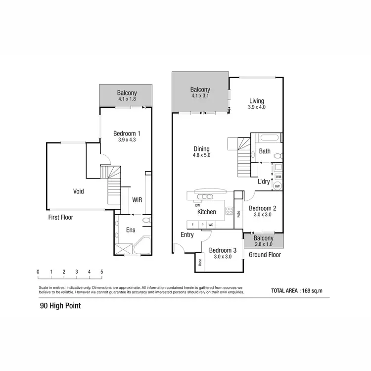 Floorplan of Homely apartment listing, 90/1 Stanton Terrace (Highpoint), Townsville City QLD 4810