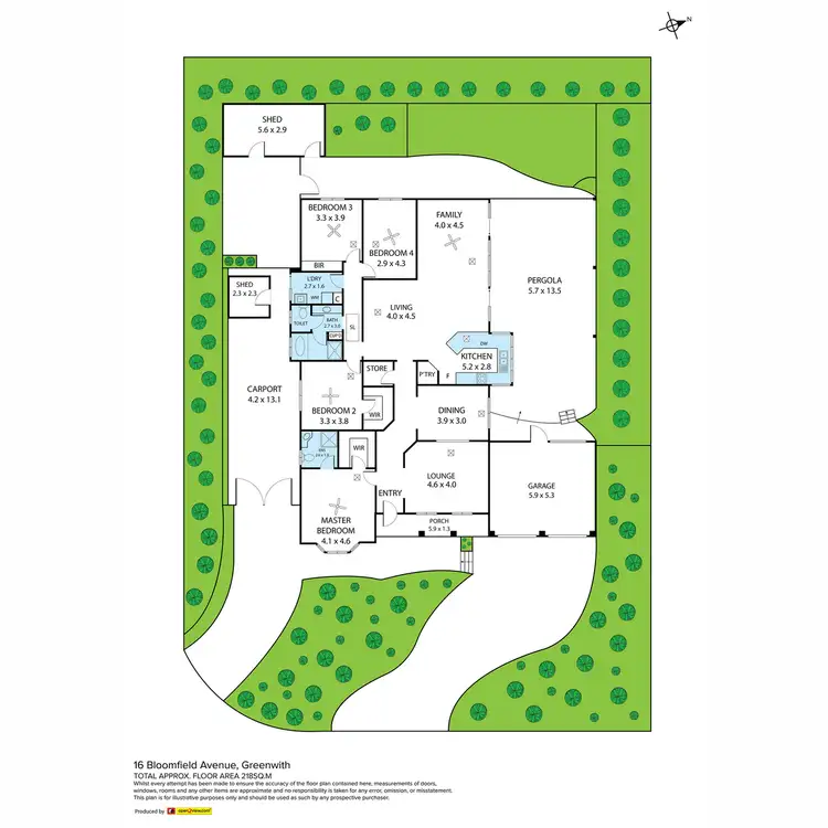 Floorplan of Homely house listing, 16 Bloomfield Avenue, Greenwith SA 5125