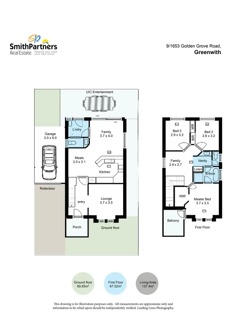 Floorplan of Homely townhouse listing, 9/1653 Golden Grove Road, Greenwith SA 5125